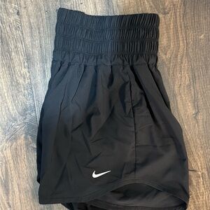 Nike Women's Ultra High-Waisted Black Athletic Brief-Line Shorts 3” Inseam